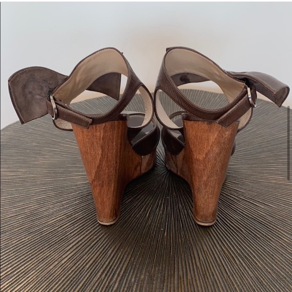 Valentino✨ Vintage Brown Bow Wedges - Picture 8 of 9